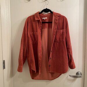 Madewell Pink Corduroy Button Down (Small)